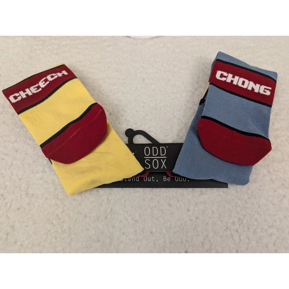 Cheech & Chong Socks Odd Sox Crew Socks Sizes 6-13 One Pair Pixels